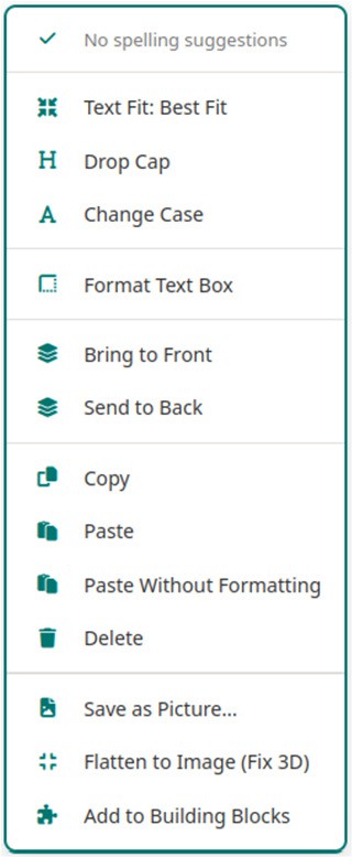 Element Right-Click Menus