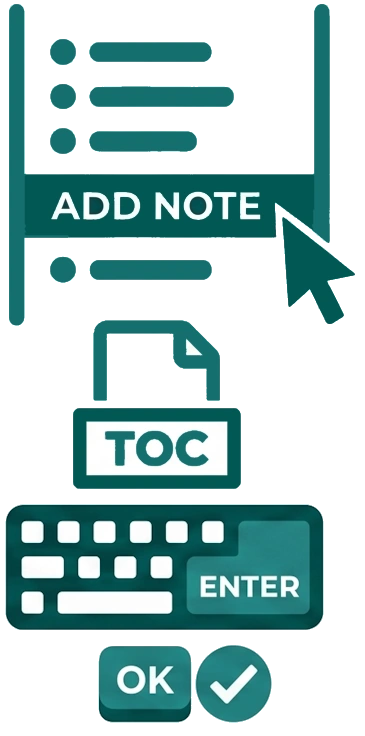 Adding a Page Note
