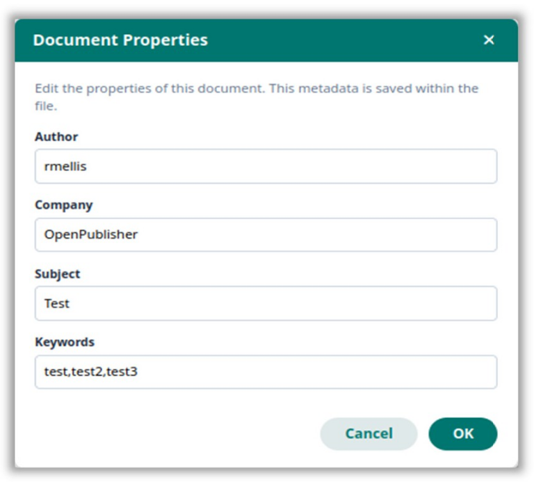 Document Properties & Metadata