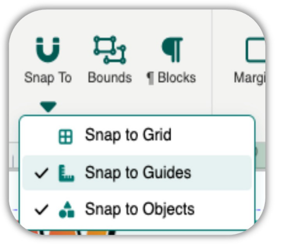 To manage snapping: