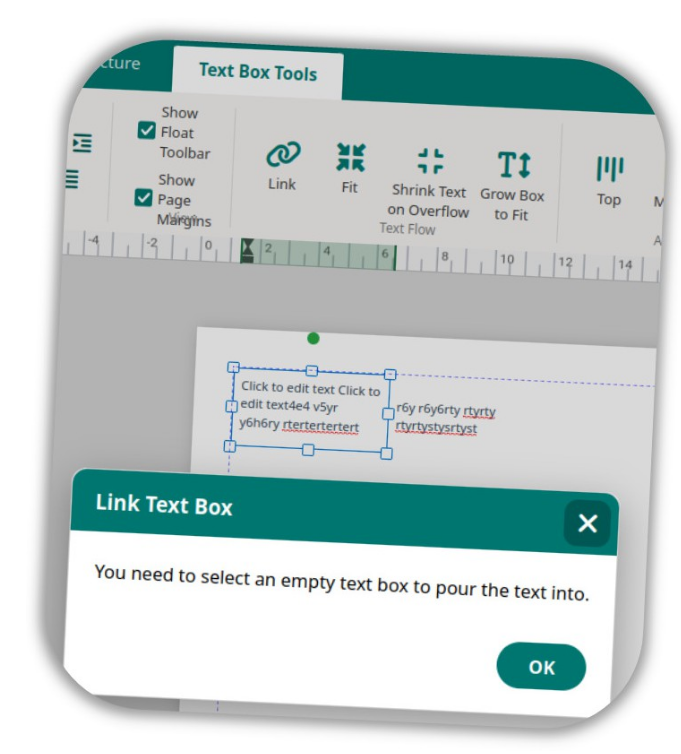 Linked Text Boxes (Story Editor)