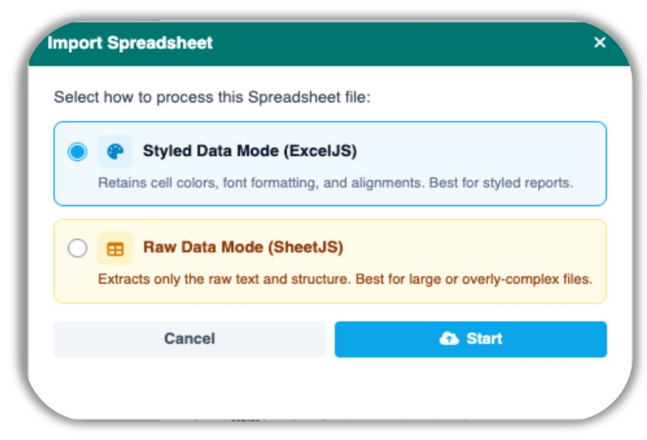 Importing Excel Spreadsheets