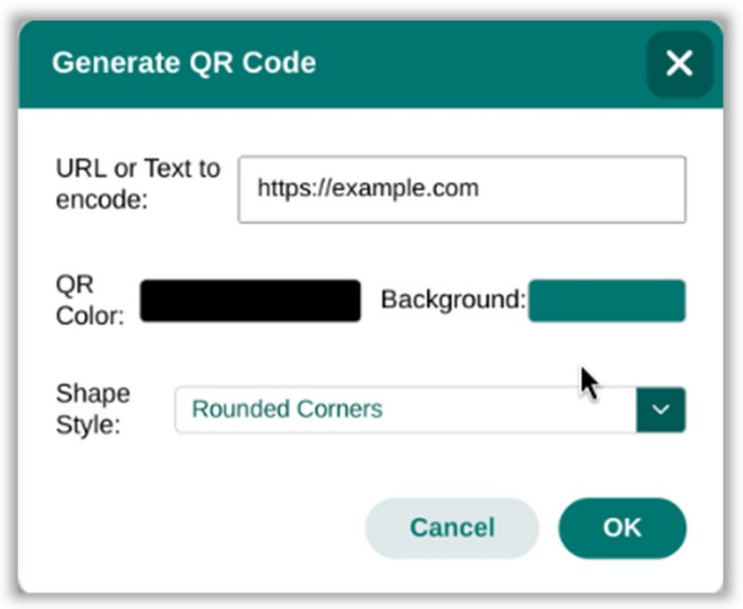 Inserting a QR Code