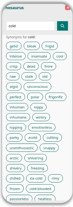 Using the Thesaurus