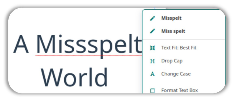 Spell Check Right click context menu