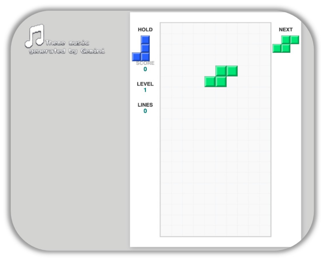 The game after starting via konami code