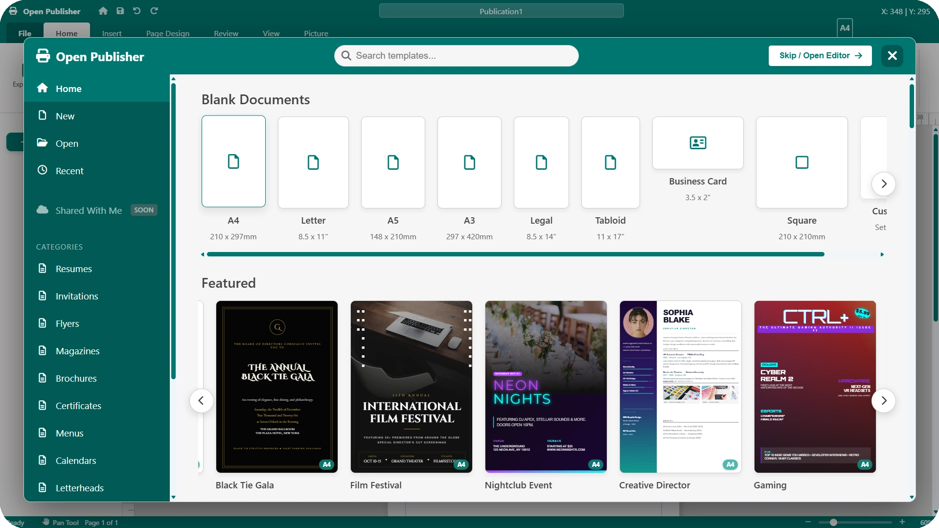 Opening the Dashboard