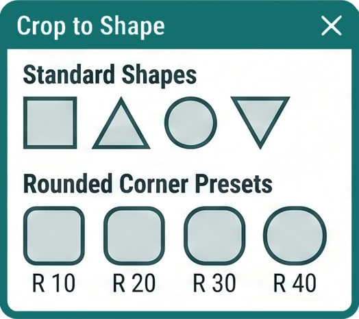 The Crop to Shape Modal